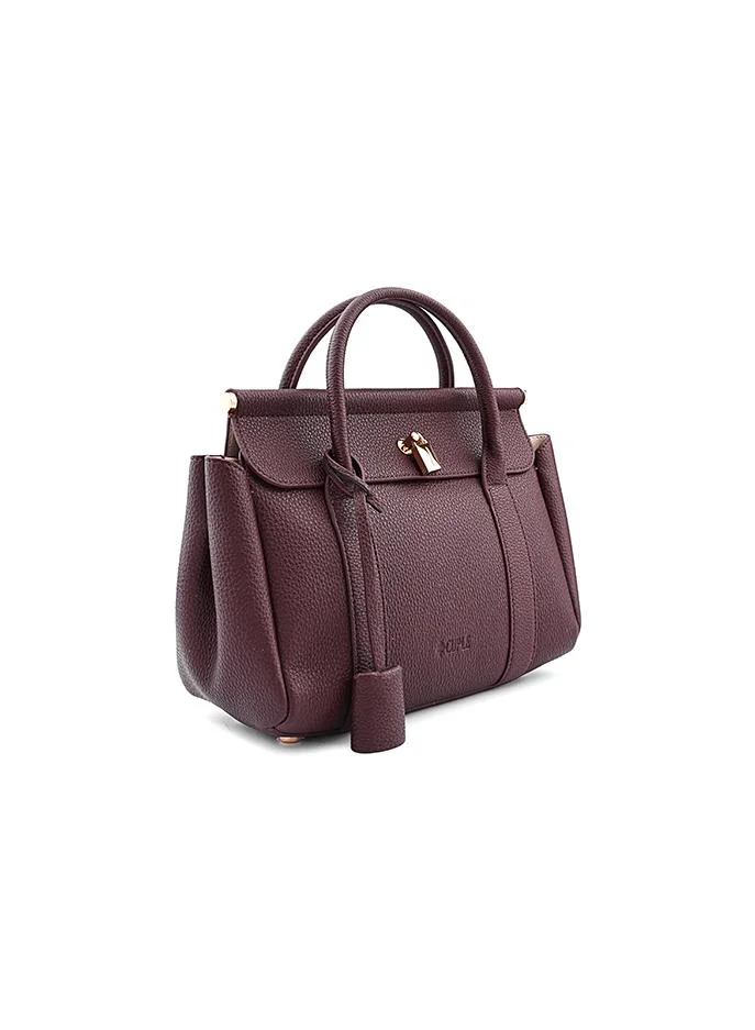 Cuple Women’s Structured Top Handle Shoulder Bag
